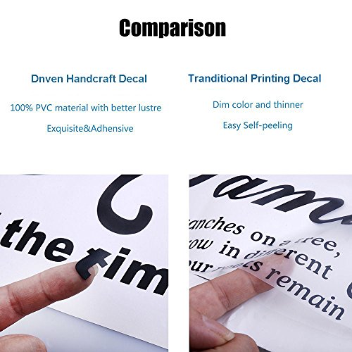 DNVEN 41 inches x 11 inches Mountain Hill Silhouette Wall Decal Sticker for Living Room & Bedroom