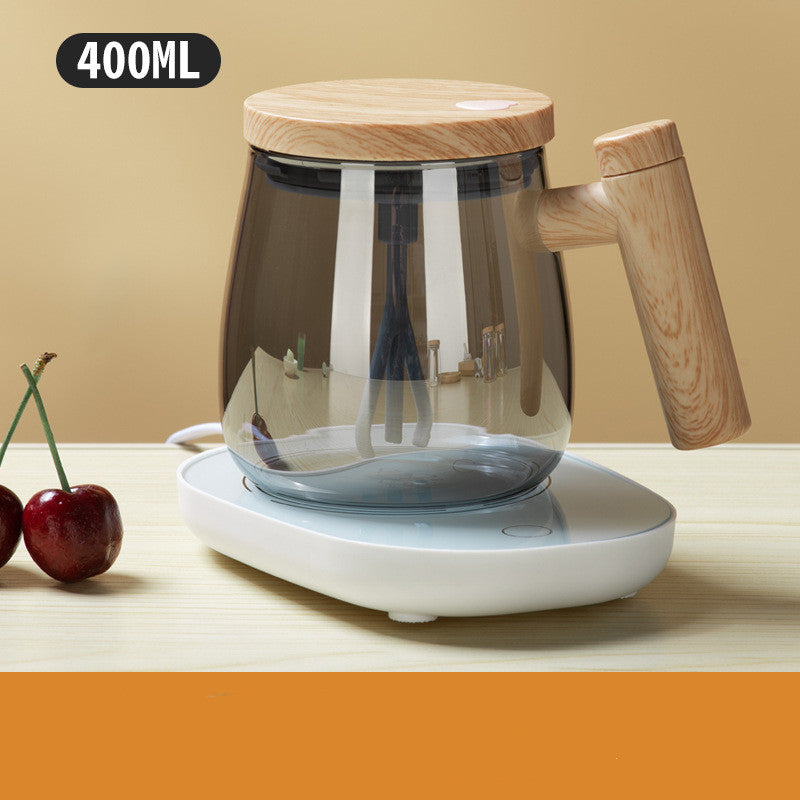 400ML Self Stirring Coffee Mug - Electric Mixing Glass Coffee Cup for Fast and Automatic Mixing