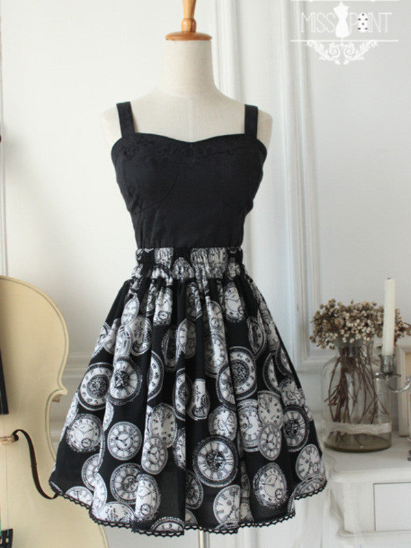 Timeless Pocket Watch Pattern Tutu Skirt - Handmade Custom Design