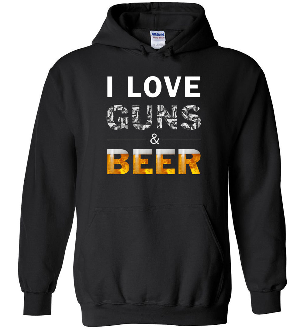I Love Guns & Beer Men's Hoodie - Premium Quality & Unique Design