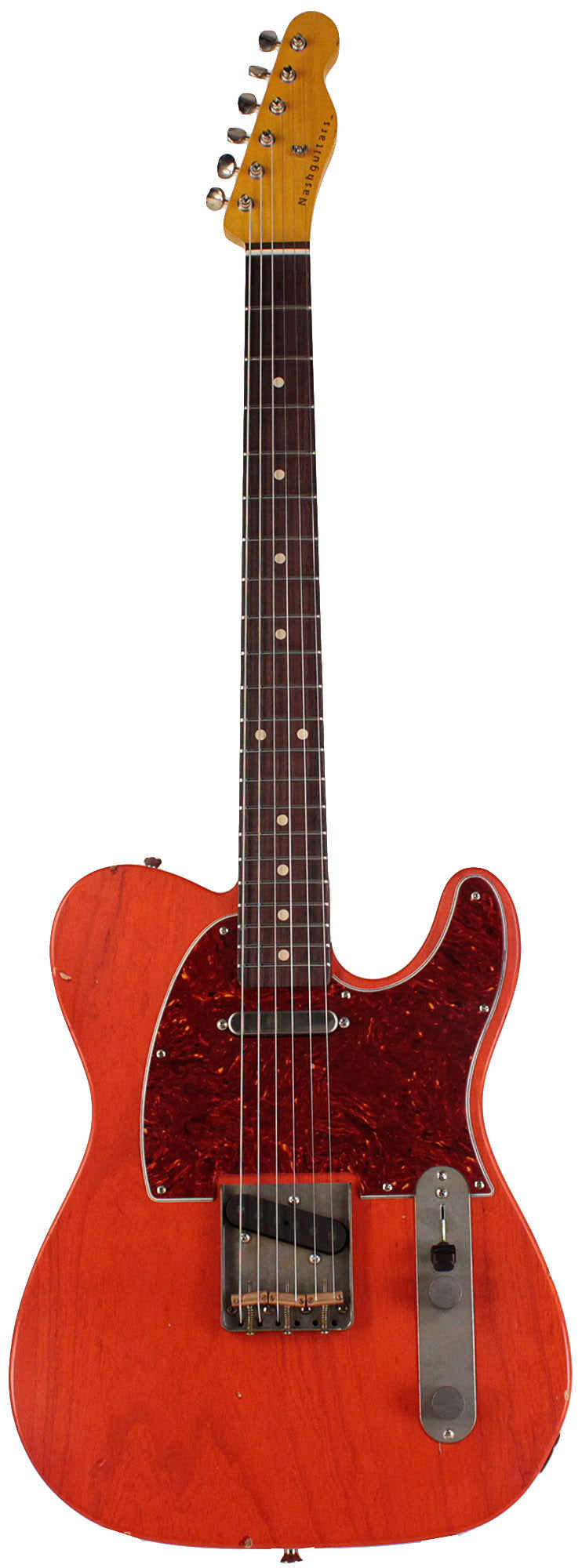 Nash T-63 Guitar, Gretsch Orange, Tortoise Shell, Light Aging