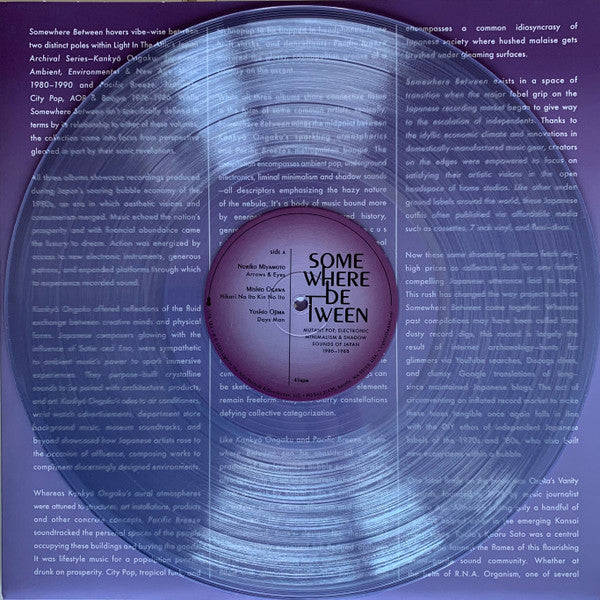 Various - Somewhere Between: Mutant Pop, Electronic Minimalism & Shadow Sounds Of Japan 1980-1988 (2xLP) (Clear Vinyl)