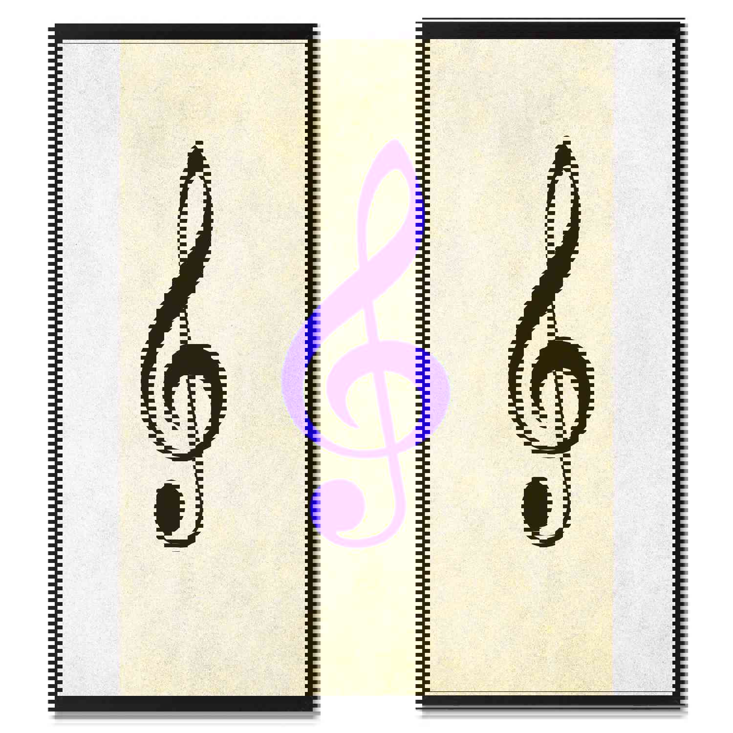 Treble Music White Canvas Print Pictures Frames for Office and Home Décor Wall Art