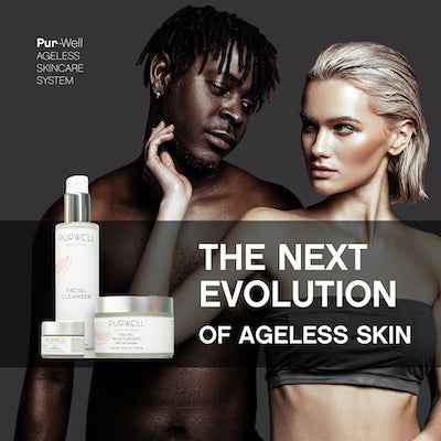 Pur-Well Living Ageless Skincare System (Facial Cleanser, Eye Cream, Moisturizer)