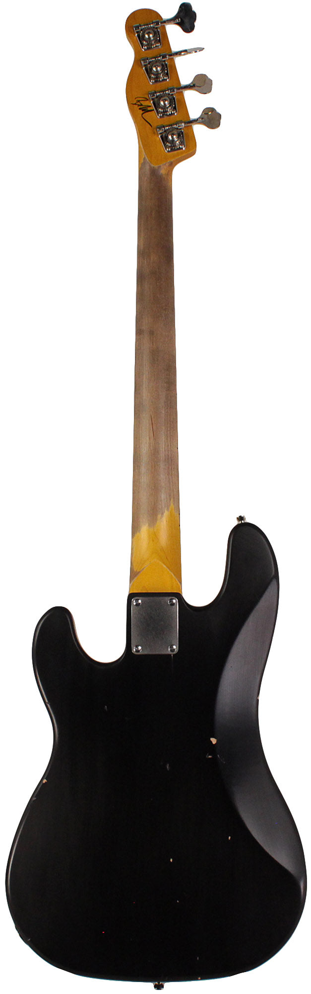 Nash PB-55 Bass Guitar - Alder Body, Black Finish, Light Aging