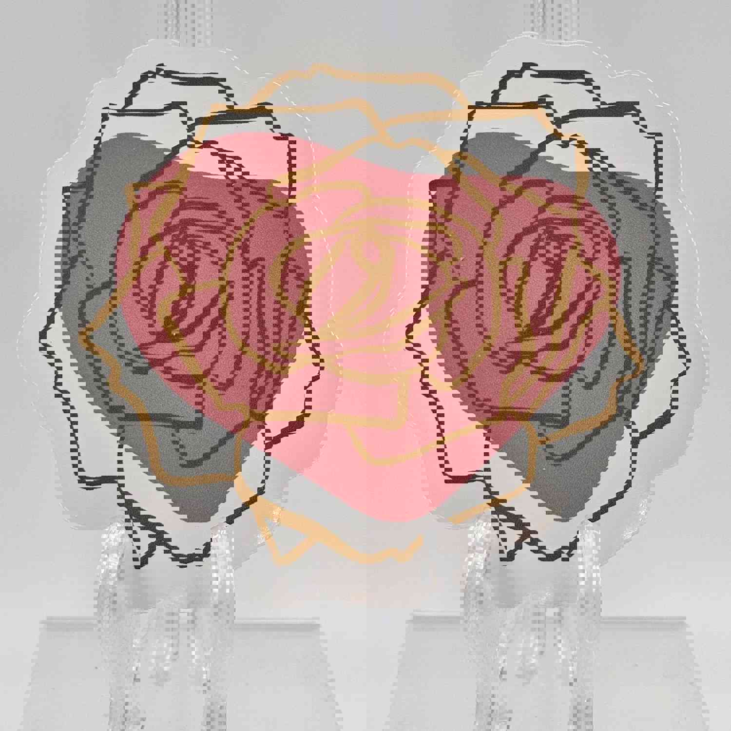 Gold Flowers & Trees Stickers - Water Resistant Vinyl