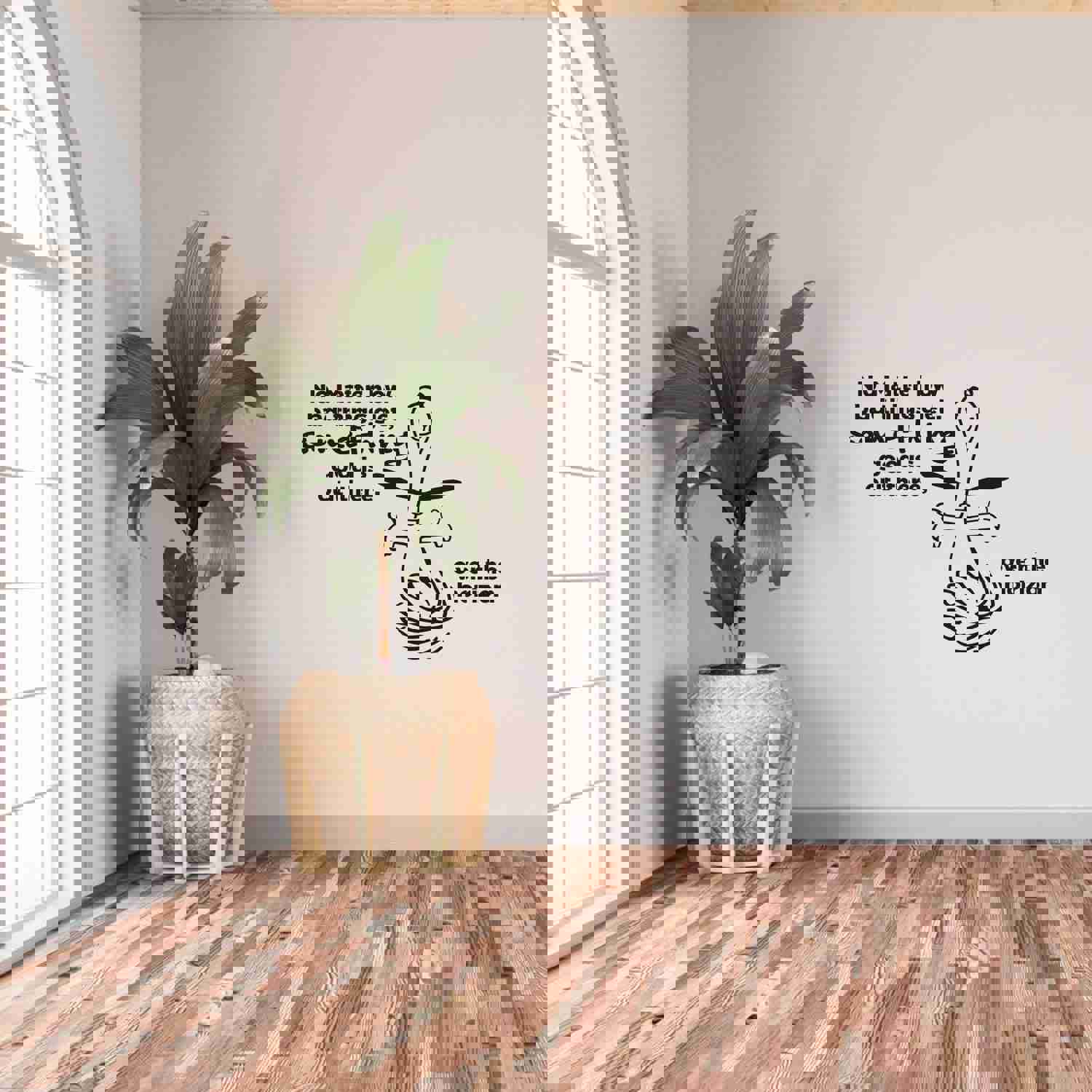 Snoopy Vinyl Wall Art Sticker Decal - No Matter How Bad Things Get