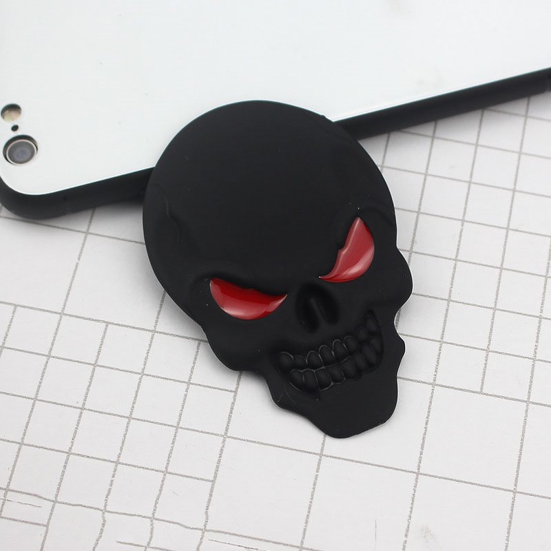 Automobile Metal Skull Sticker - Car Decorative Label