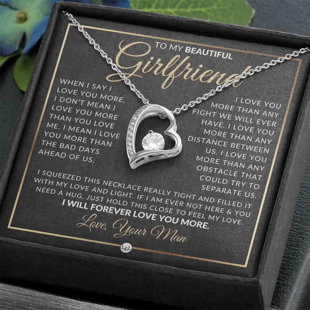 Romantic Open Heart Pendant Necklace - Perfect Gift for Girlfriend