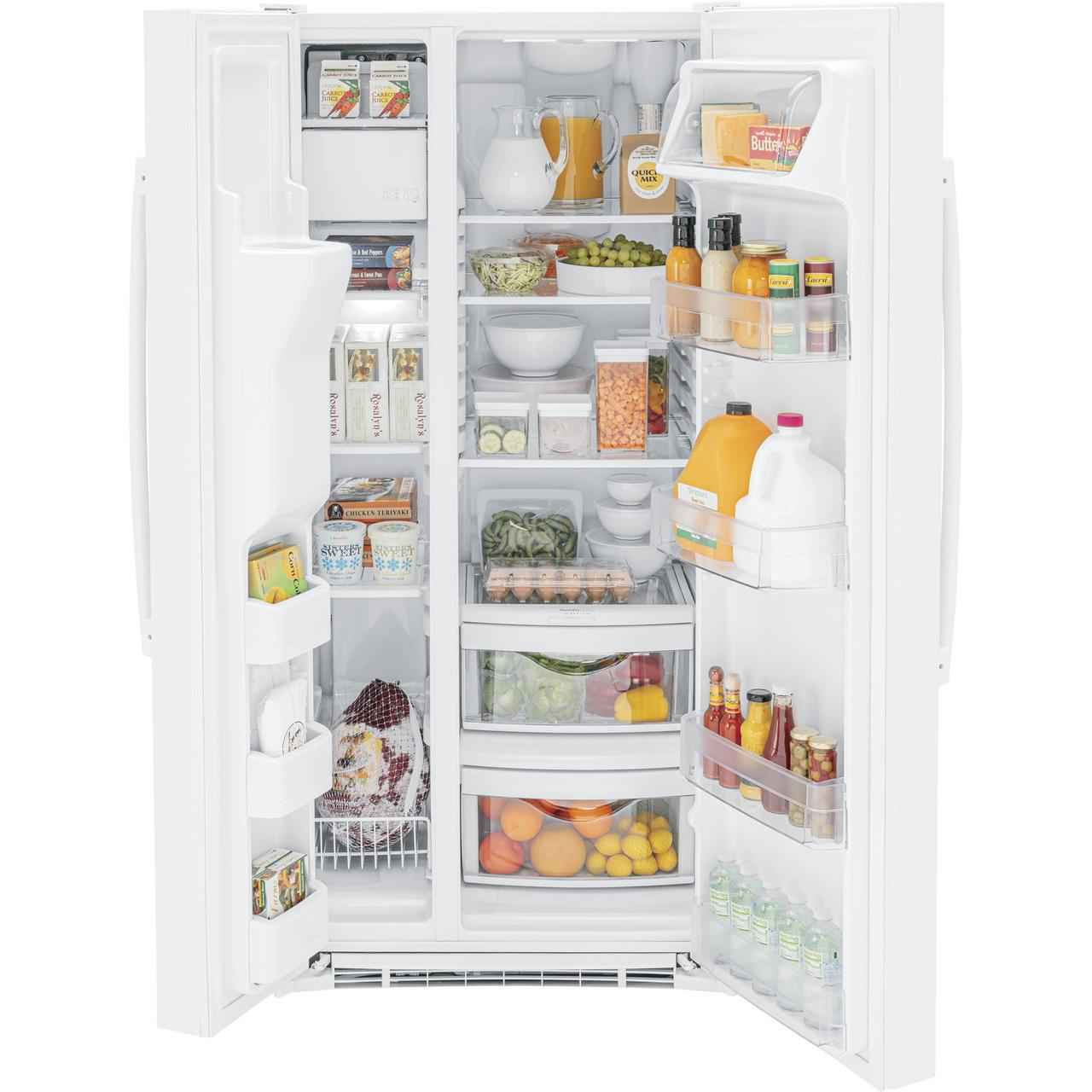 GE 33-inch Side-By-Side Refrigerator with Water and Ice Dispenser