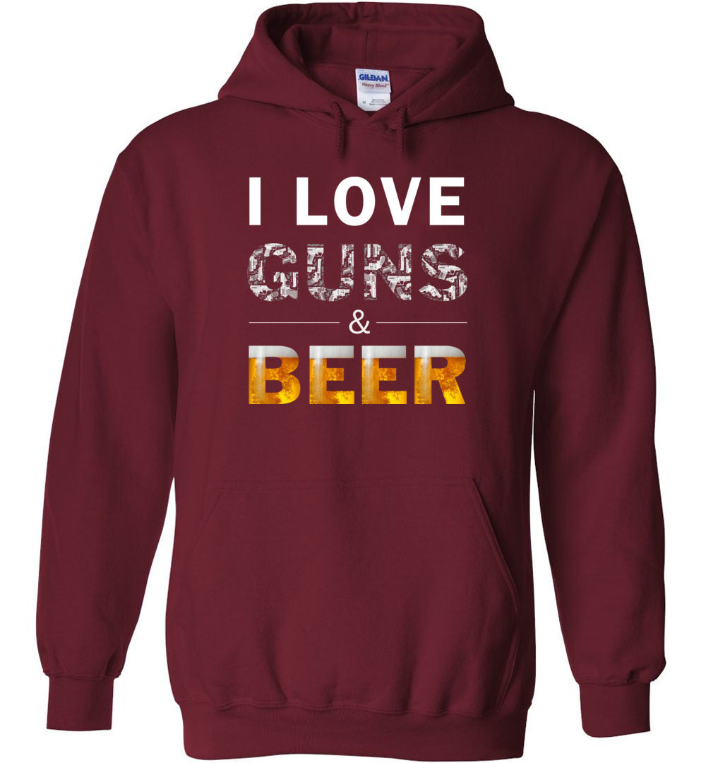 I Love Guns & Beer Men's Hoodie - Premium Quality & Unique Design