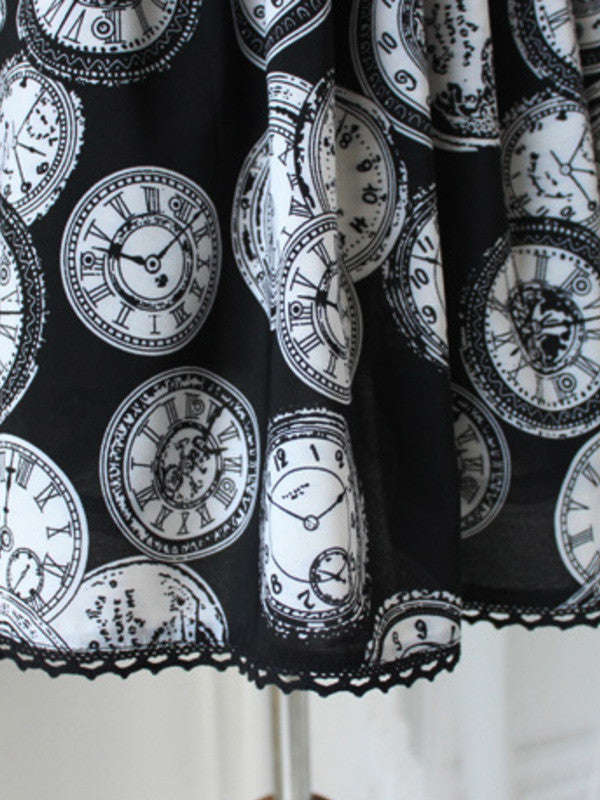 Timeless Pocket Watch Pattern Tutu Skirt - Handmade Custom Design