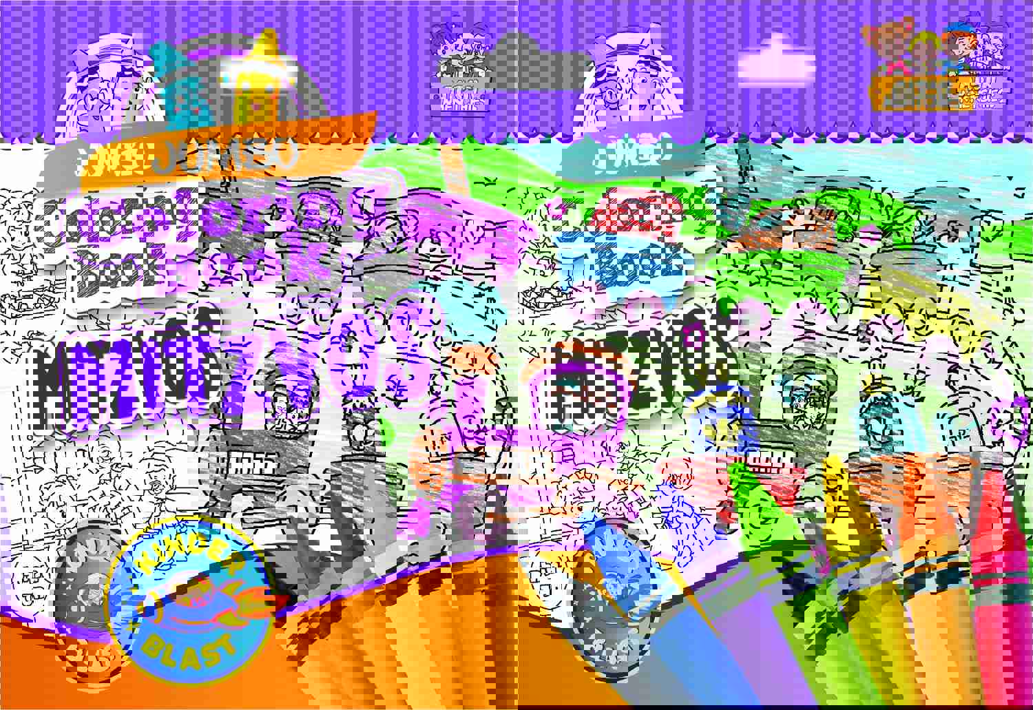 Jumbo Coloring Book - Mitzvos with Middos Menchies Characters