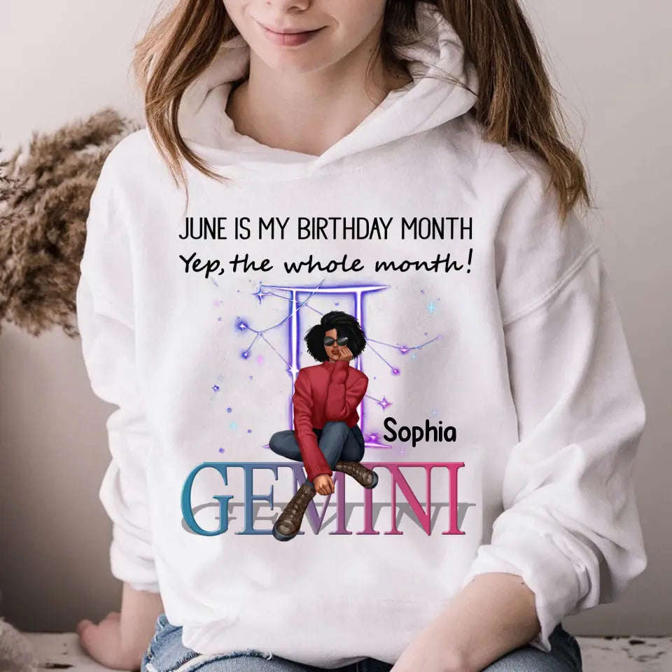 June Birthday Shirt - Custom Queen Born in June Tee for Women