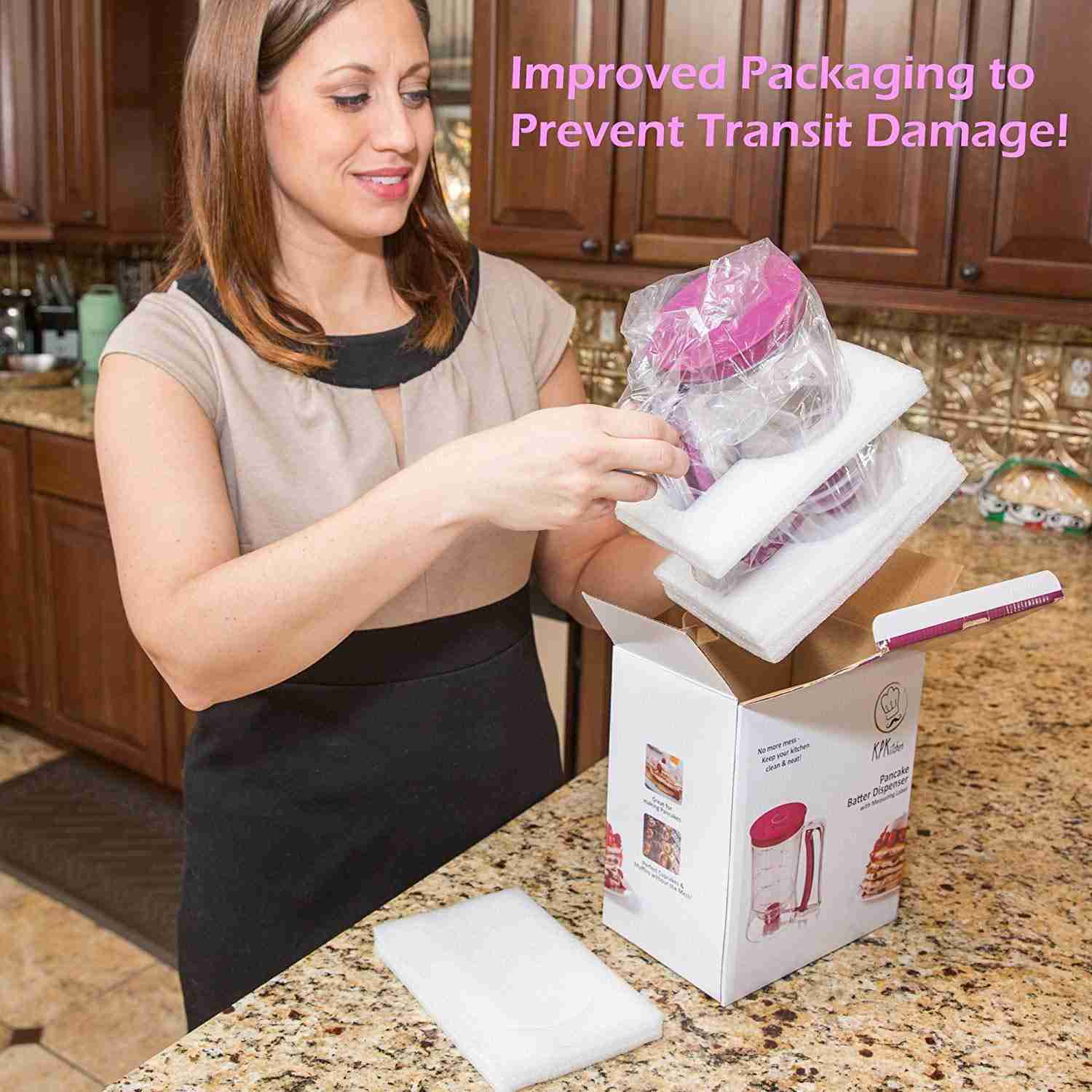 KPKitchen Pancake Batter Dispenser - Easy Pour Baking Tool for Perfect Pancakes, Waffles, and More