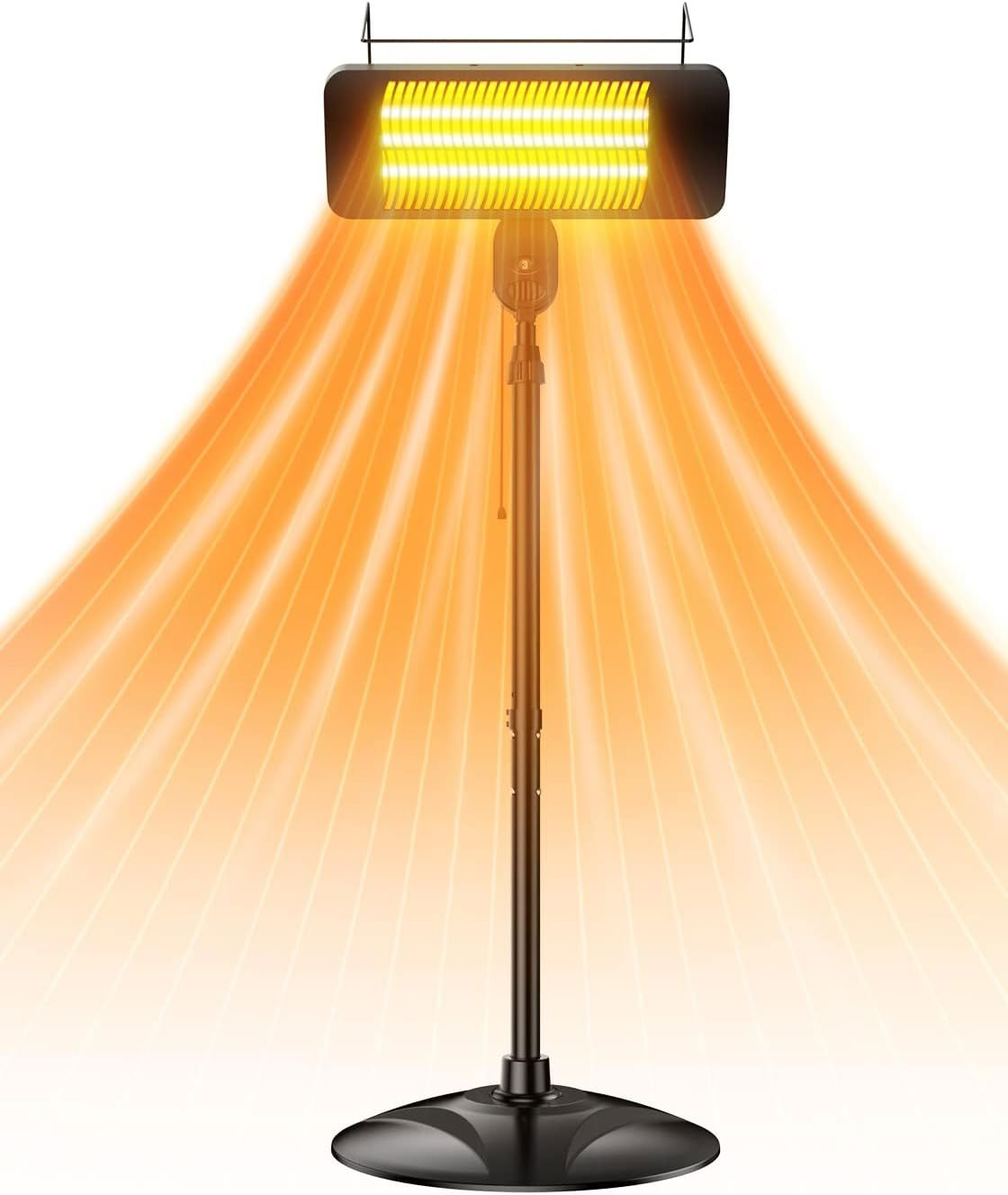 1500W Outdoor Infrared Garage Heater with 3 Speeds, Fast Heating for Patio and Indoor Pet Use