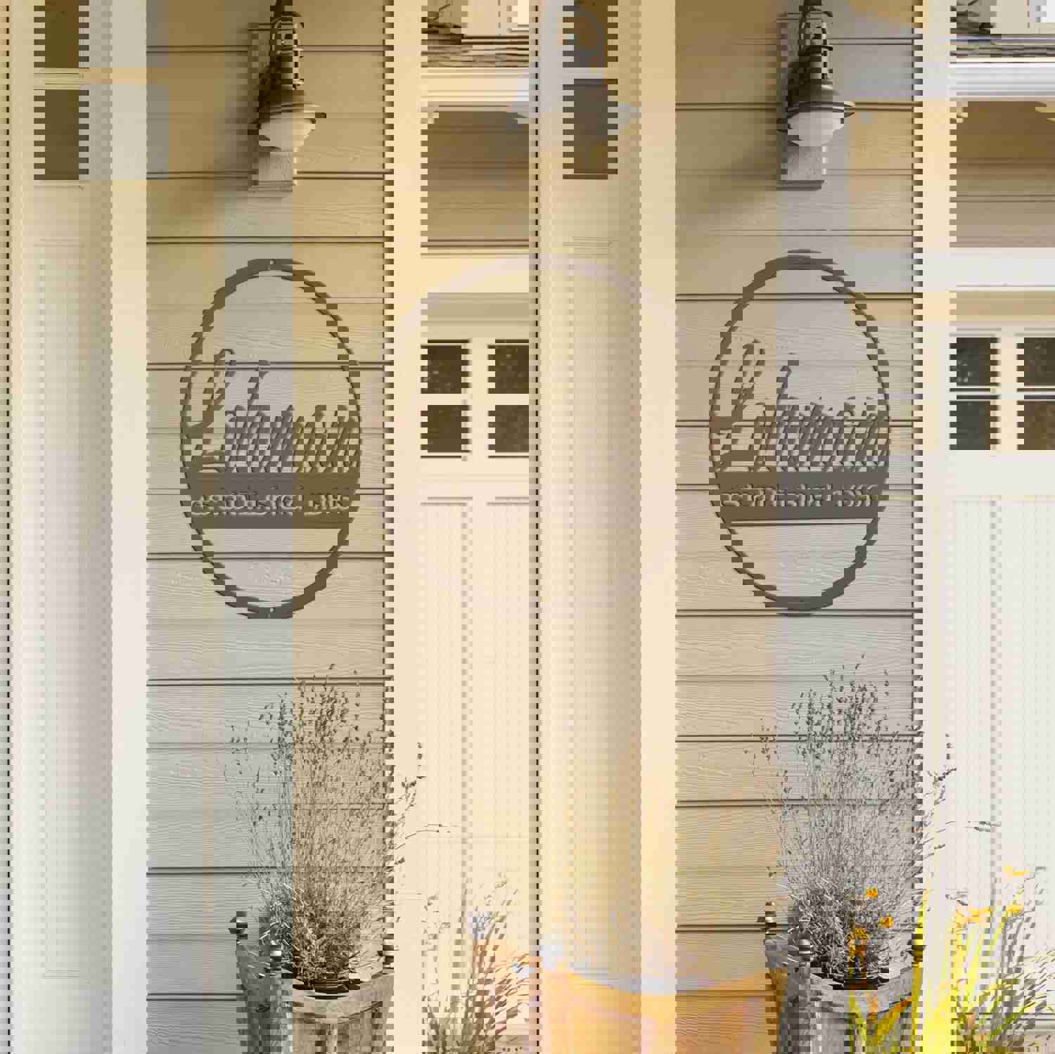 Personalized Family Name Monogram Sign - Custom Wall Decor for Home