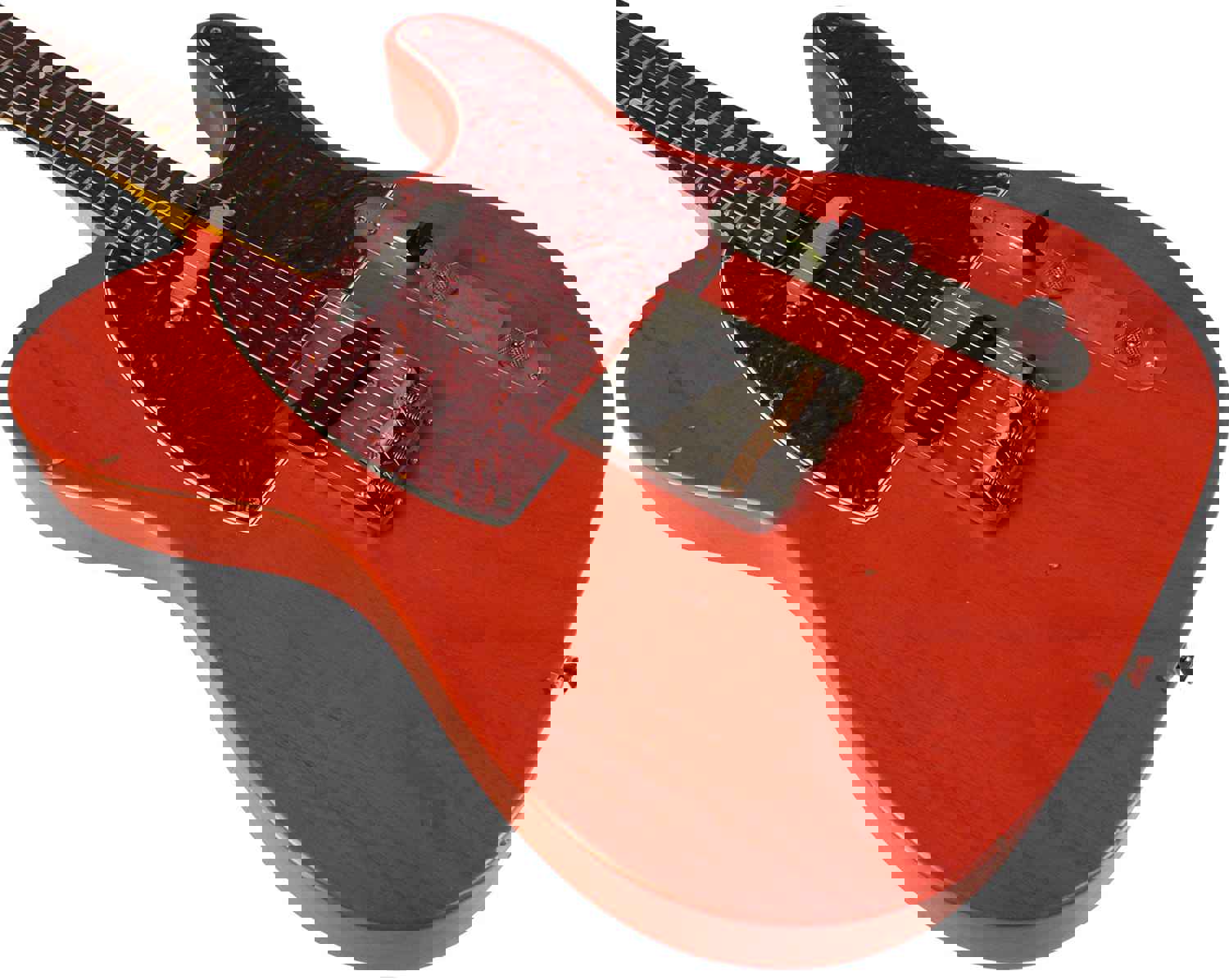 Nash T-63 Guitar, Gretsch Orange, Tortoise Shell, Light Aging