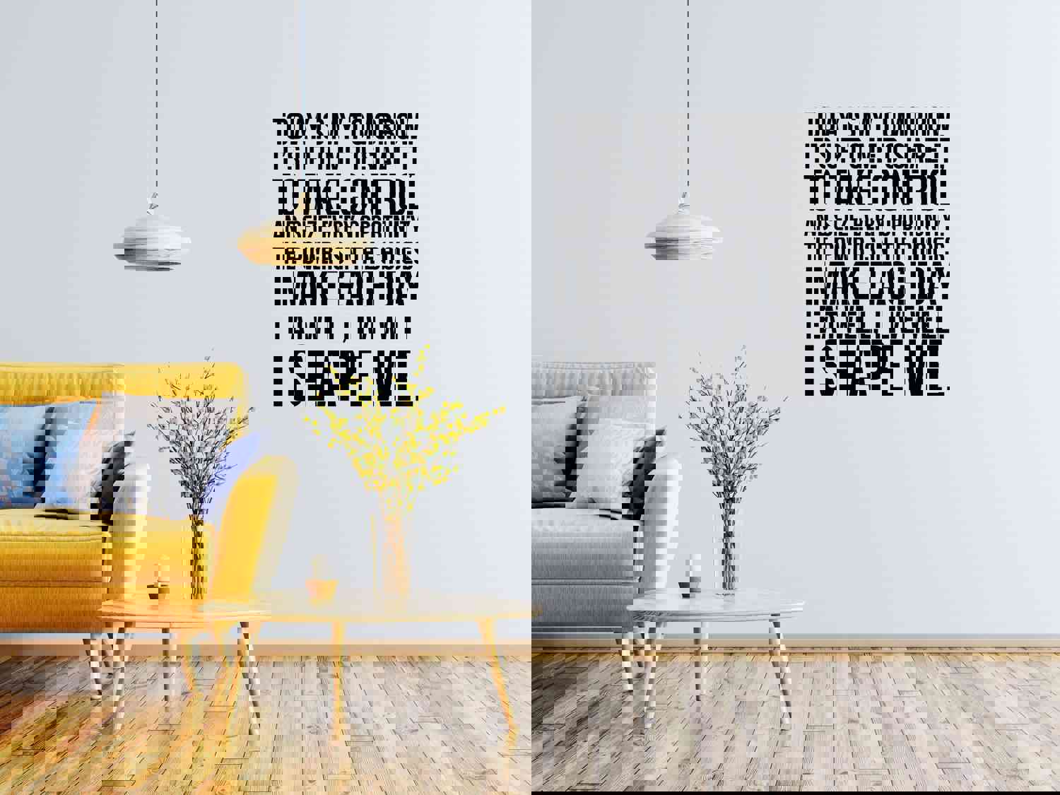 Today Is My Tomorrow Fitness Decal - Inspirational Vinyl Wall Sticker for Gym Motivation