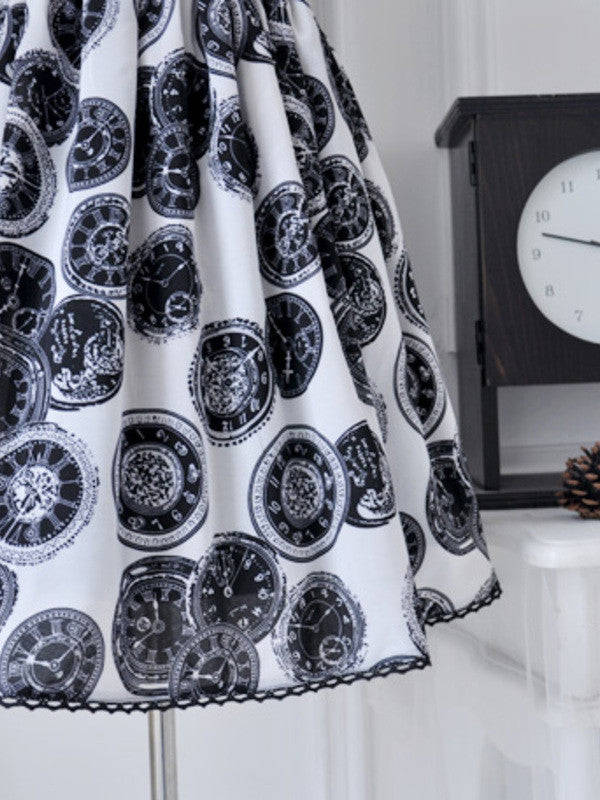 Timeless Pocket Watch Pattern Tutu Skirt - Handmade Custom Design