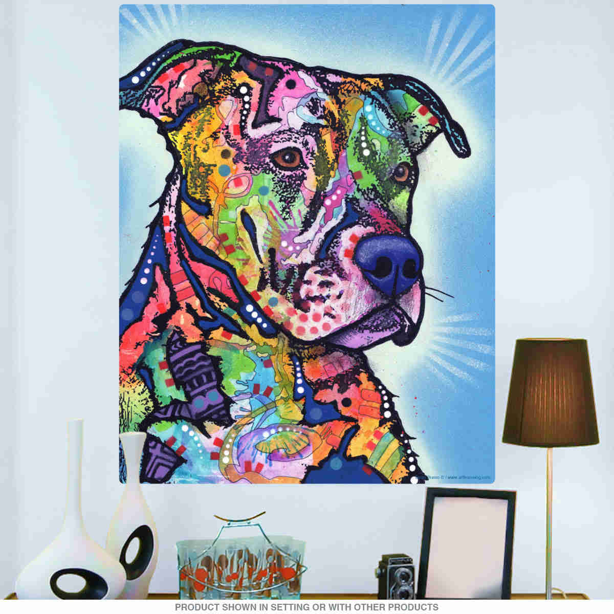 Pit Bull Dog Dean Russo Wall Decal - Vibrant Pet Wall Art