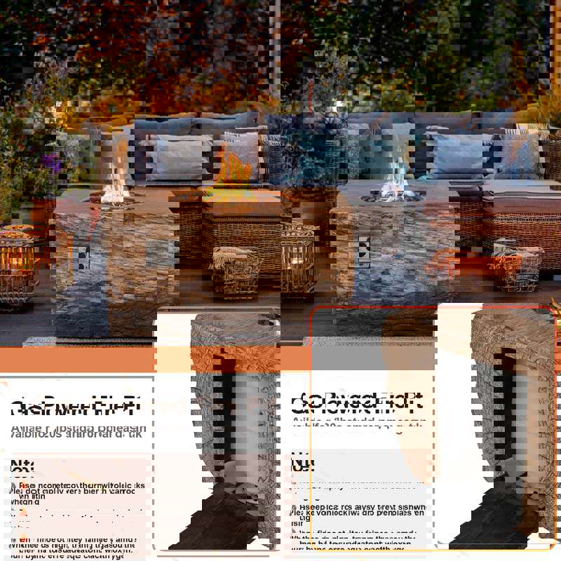 40 Wood-Like Rectangular Fire Table, 50000 BTU Propane Gas Fire Pit Table with Lava Rocks & Cover