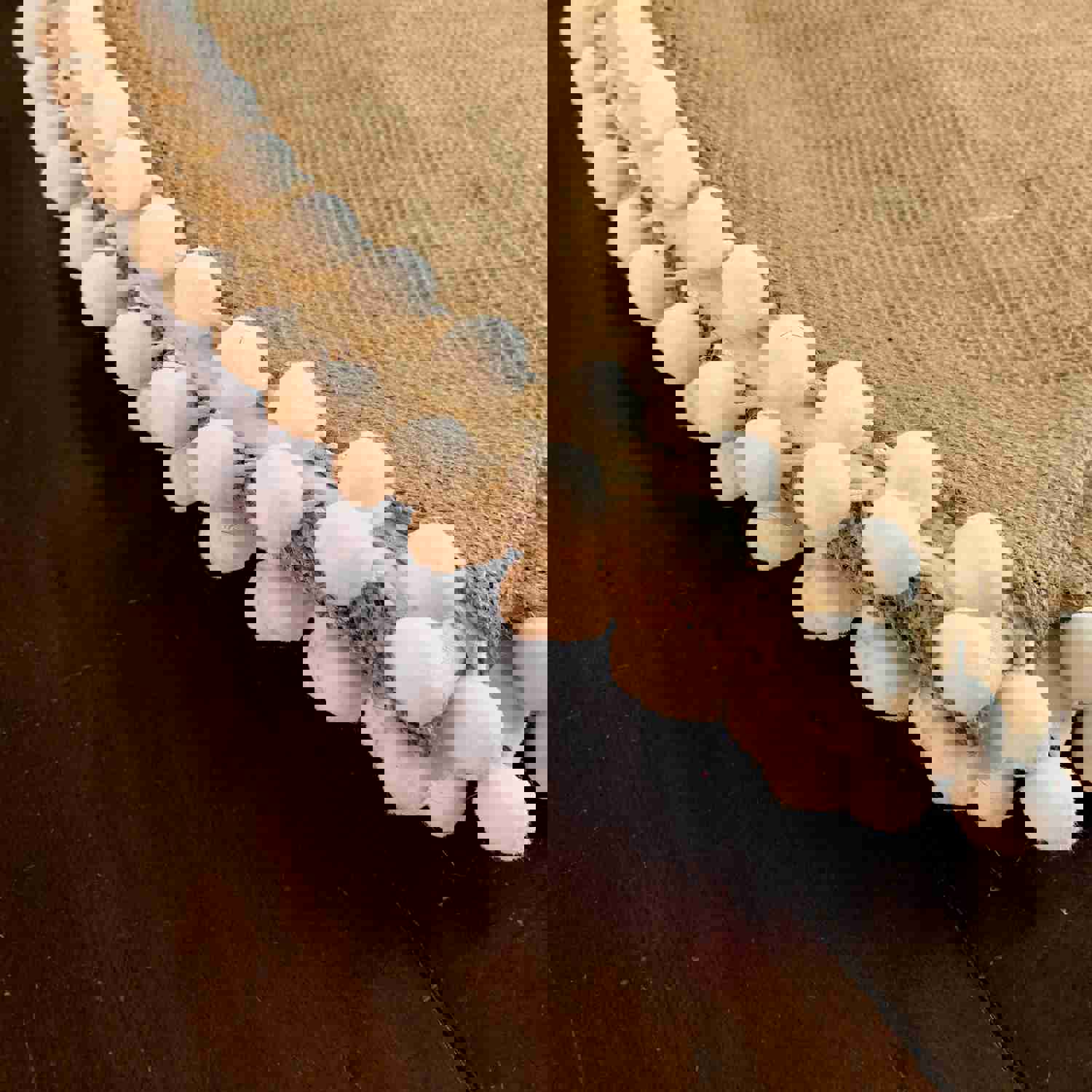 36 Inch Burlap Christmas Tree Skirt with Pom Pom Fringe