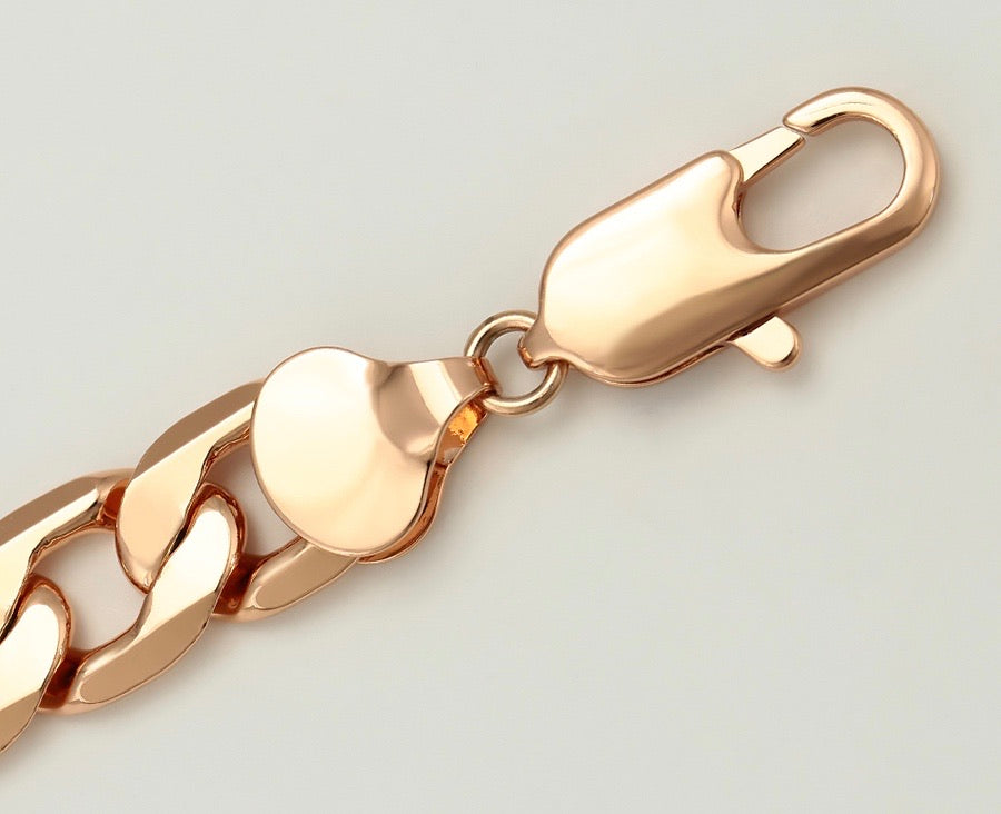 Trendy Rose Gold Plated Chain Bracelet for Women