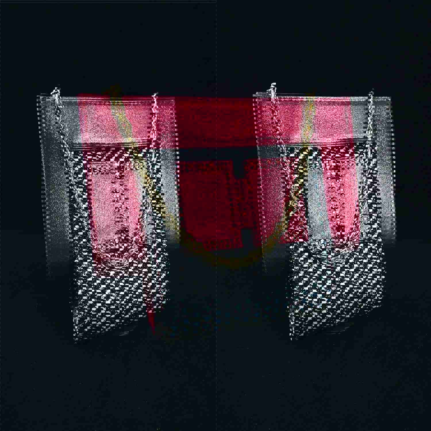 Sweet Style Italian Design Red High Heel Slippers for Women with Matching Bag