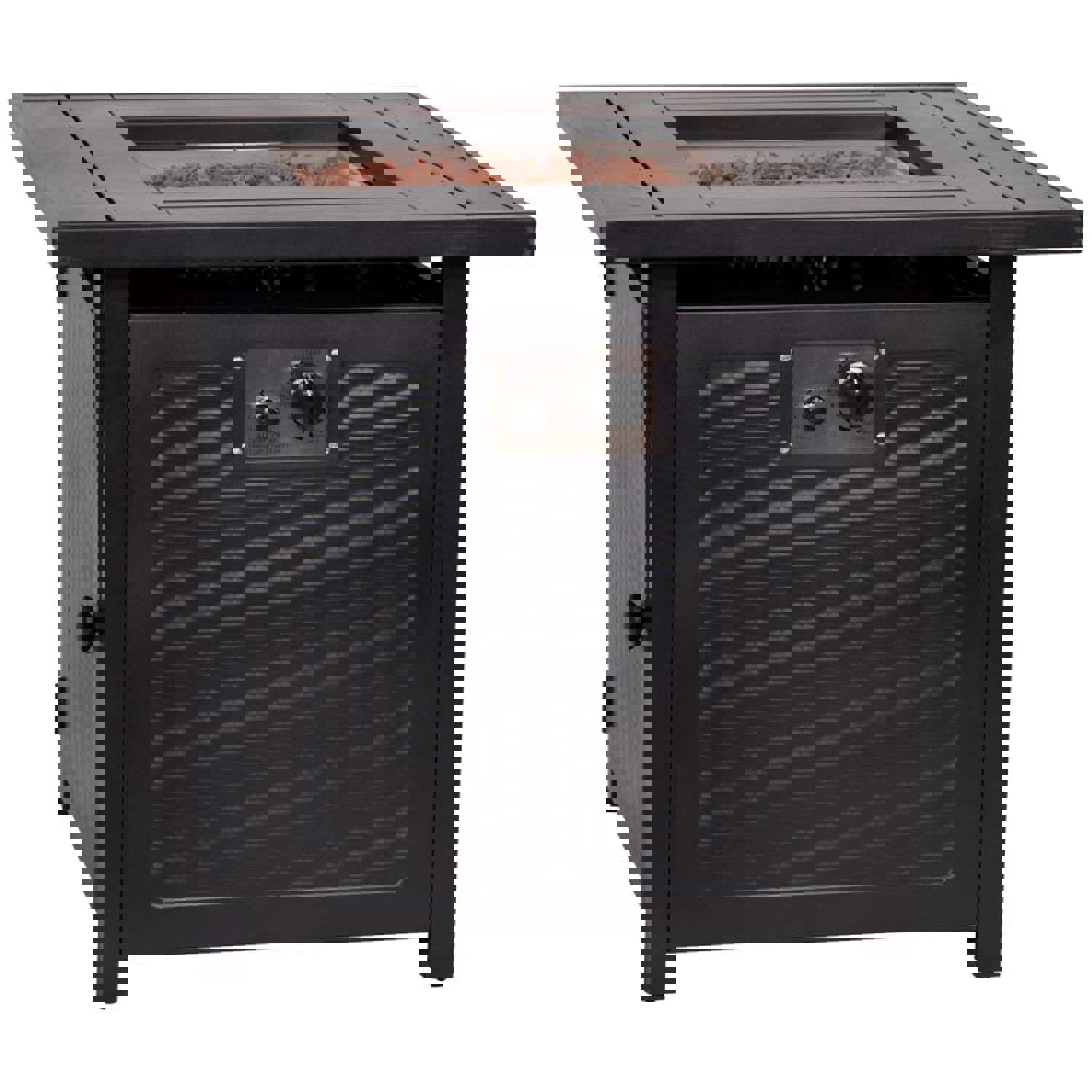 Modern 50,000 BTU Outdoor Propane Gas Fire Pit Table with Lava Rocks