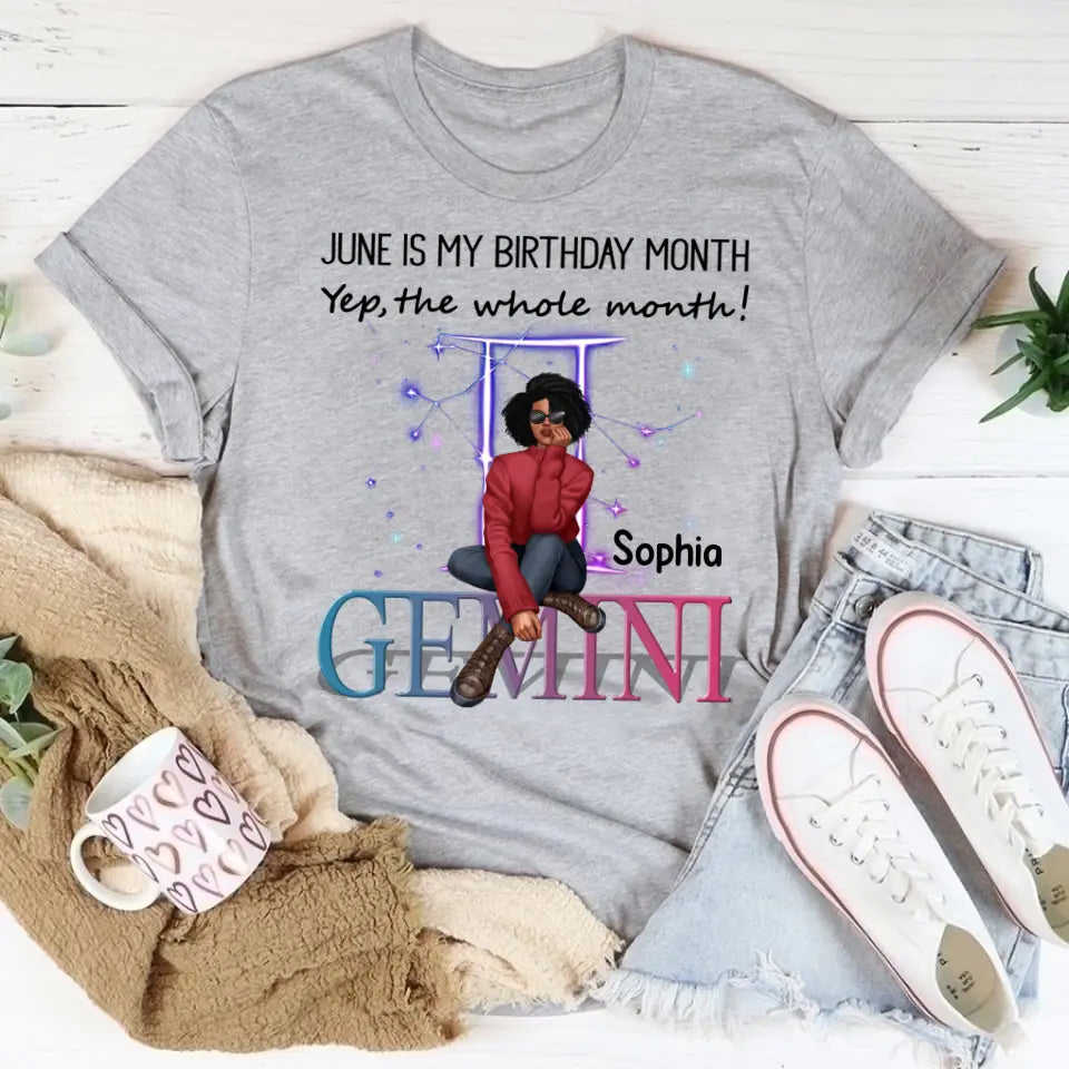 June Birthday Shirt - Custom Queen Born in June Tee for Women