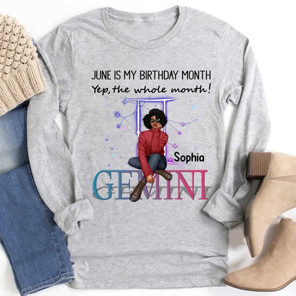 June Birthday Shirt - Custom Queen Born in June Tee for Women
