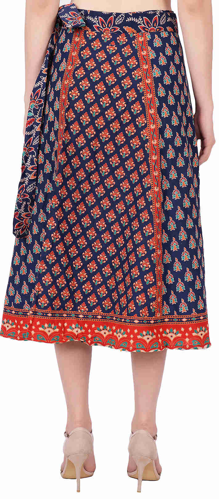 Long India Skirt Womens Cotton Ethnic Indian Clothing (Blue, One Size)