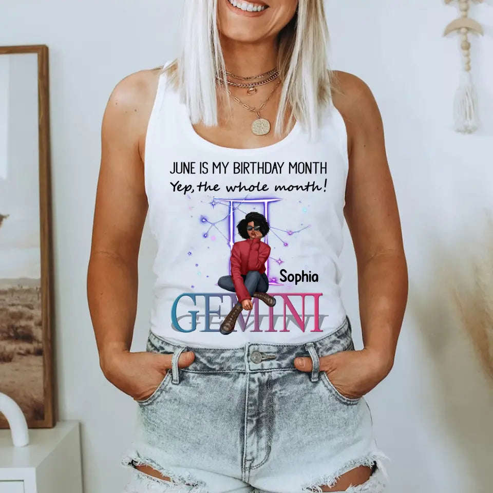 June Birthday Shirt - Custom Queen Born in June Tee for Women