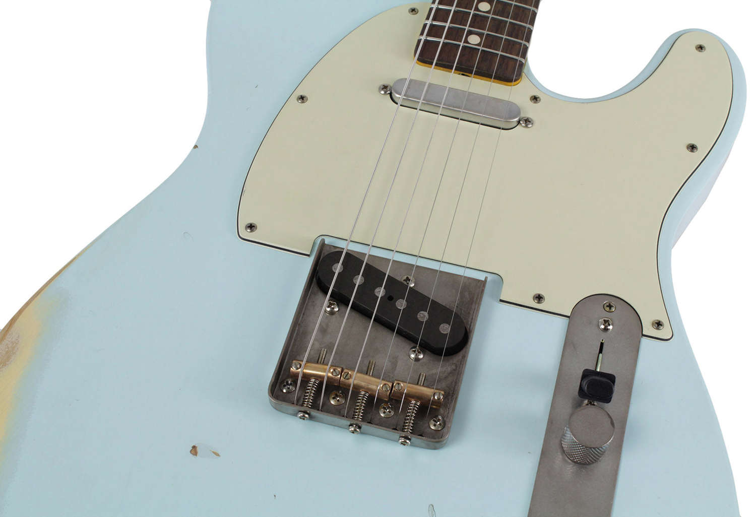 Nash T-63 Guitar, Sonic Blue, Medium Aging - Vintage Styled Tele Model