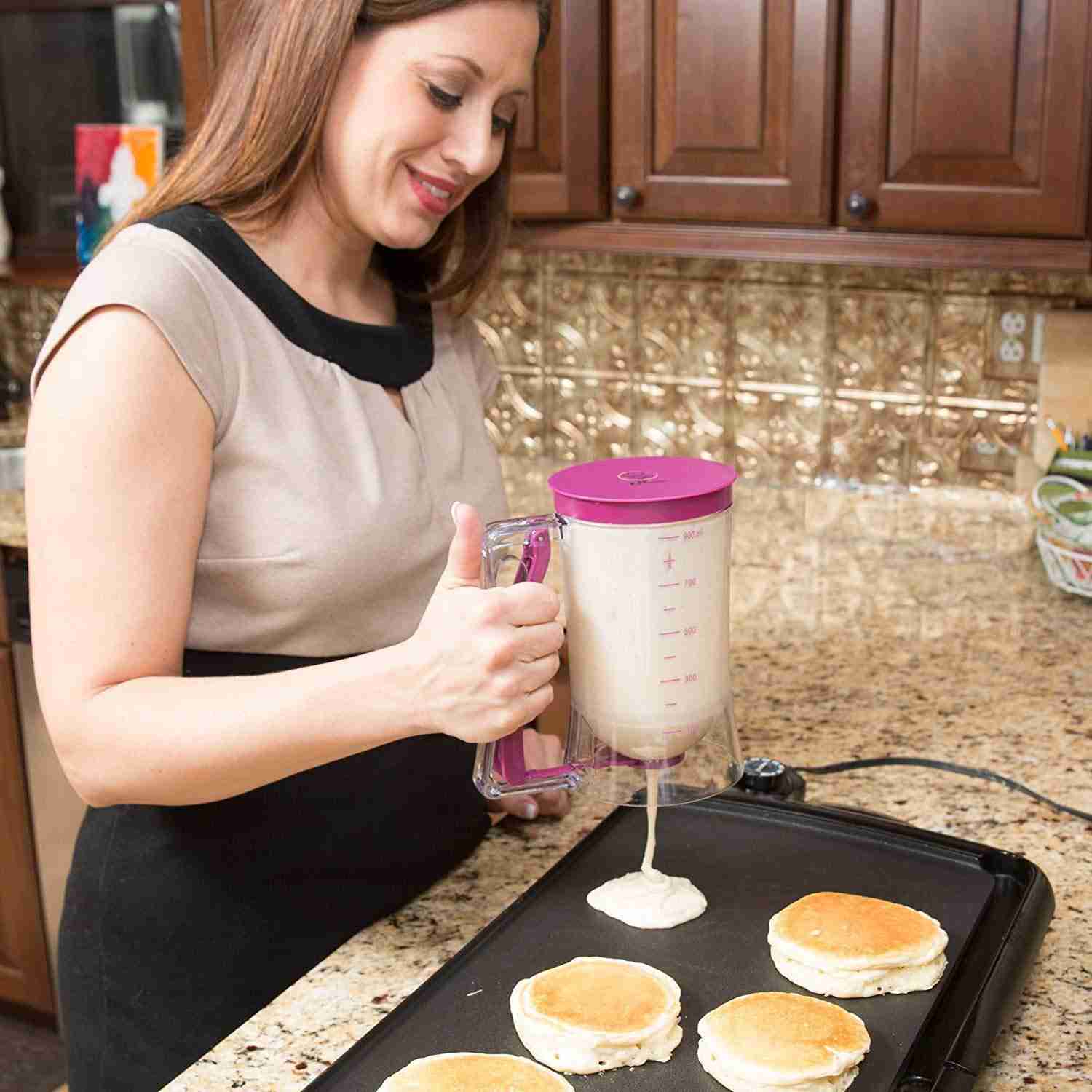 KPKitchen Pancake Batter Dispenser - Easy Pour Baking Tool for Perfect Pancakes, Waffles, and More