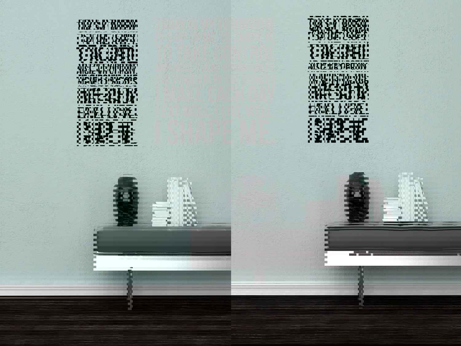 Today Is My Tomorrow Fitness Decal - Inspirational Vinyl Wall Sticker for Gym Motivation