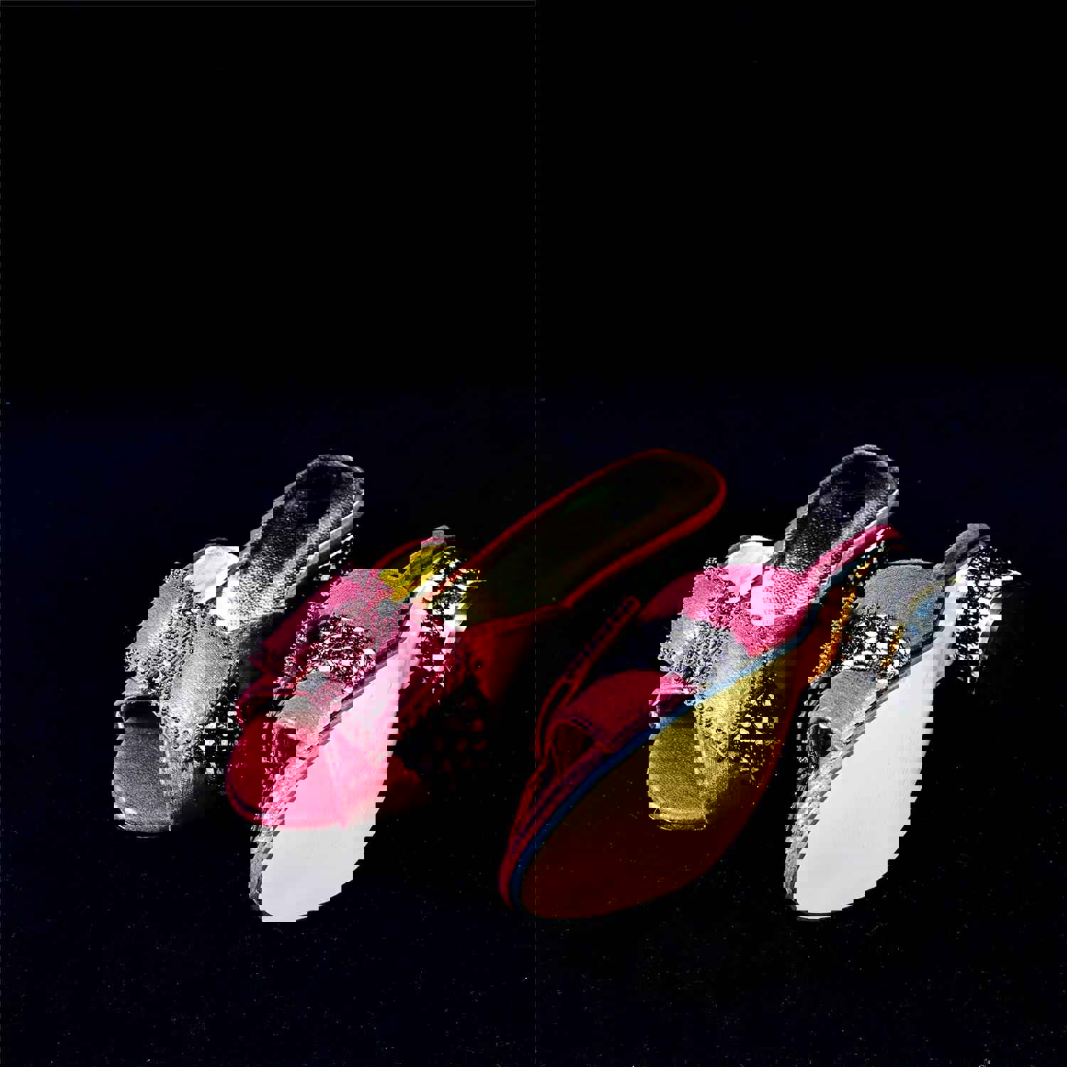 Sweet Style Italian Design Red High Heel Slippers for Women with Matching Bag