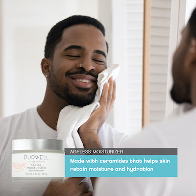 Pur-Well Living Ageless Skincare System (Facial Cleanser, Eye Cream, Moisturizer)