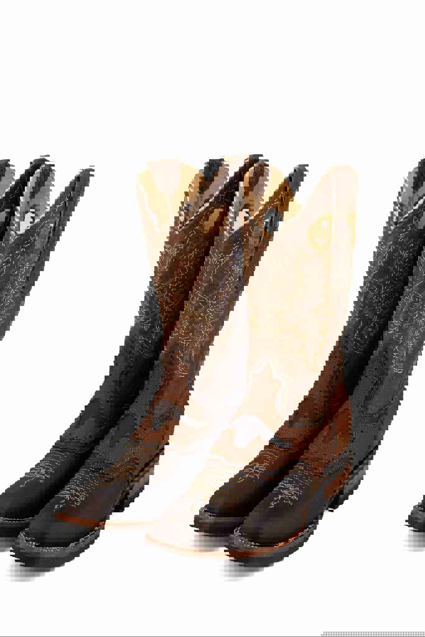 Est. 265 Crazy Rodeo Cowboy Boot - Genuine Leather Square Toe