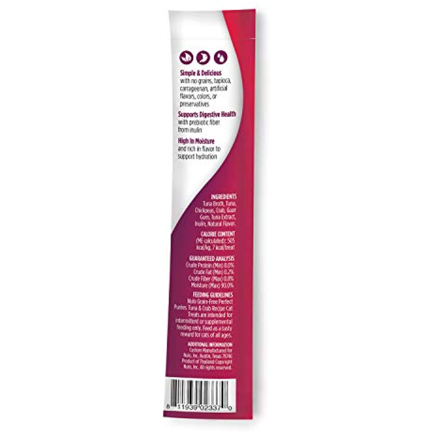 Nulo Freestyle Perfect Purees - Tuna & Crab Recipe - Premium Cat Treats (6 Pack)