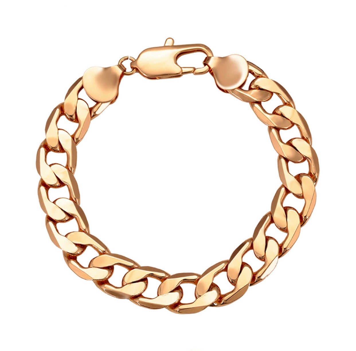 Trendy Rose Gold Plated Chain Bracelet for Women