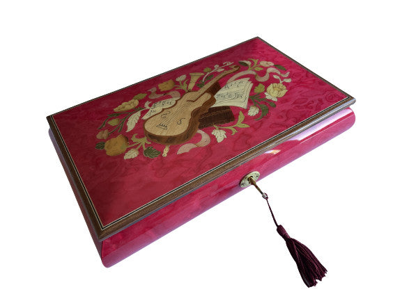 Sorrento Music Box Pink Violin in Glossy Finish