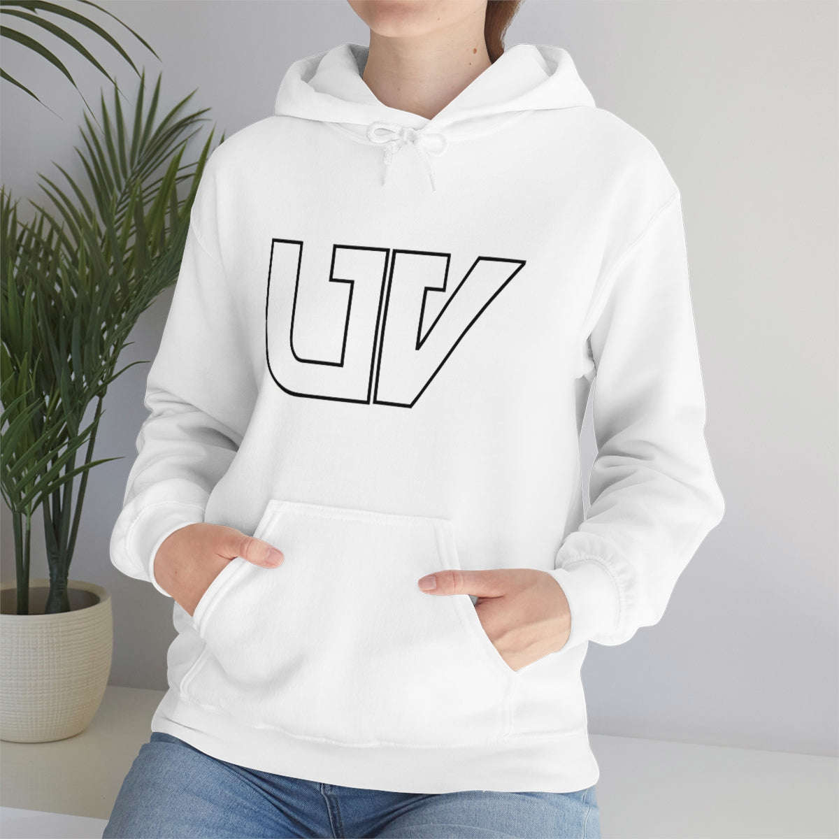 S-UV Hoodie White Logo - Extra Comfy & Stylish
