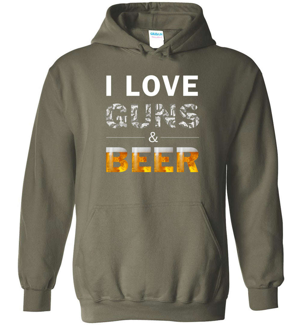 I Love Guns & Beer Men's Hoodie - Premium Quality & Unique Design