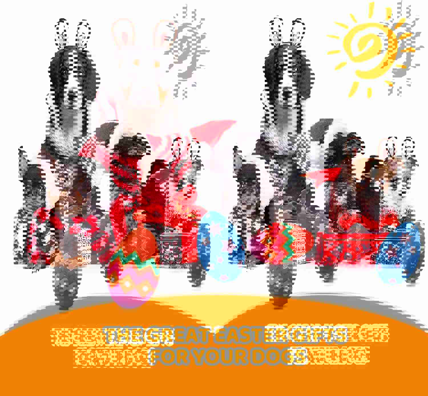 IOKHEIRA Durable Dog Toys for Aggressive Chewers - Easter Eggs Design