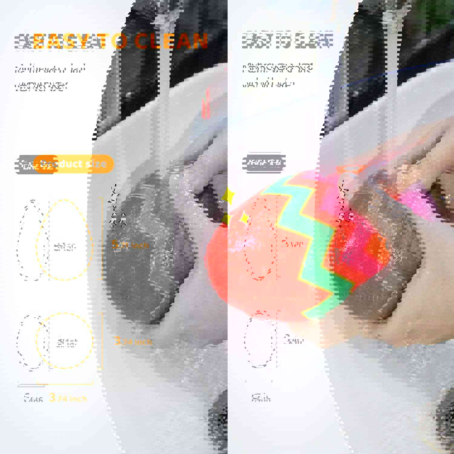 IOKHEIRA Durable Dog Toys for Aggressive Chewers - Easter Eggs Design