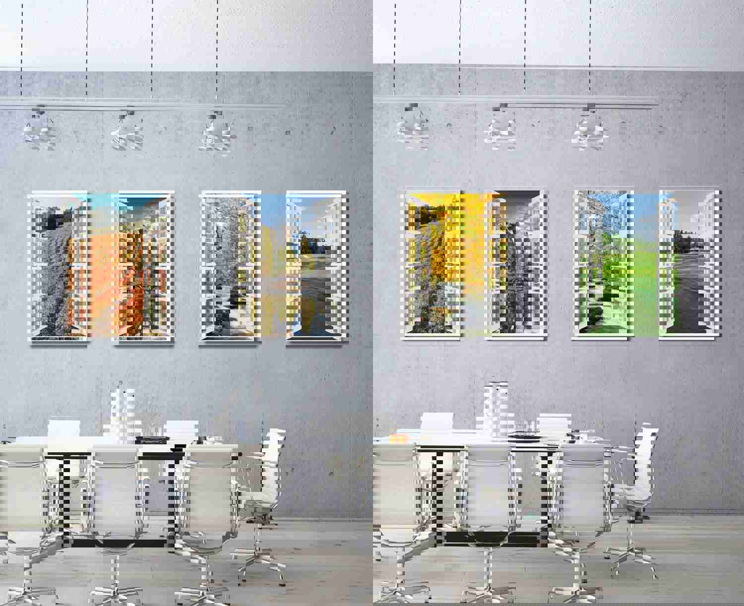 Wine Vineyards Sonoma California Picture French Window Canvas Print with Frame - Home Decor Wall Art Collection