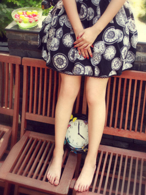 Timeless Pocket Watch Pattern Tutu Skirt - Handmade Custom Design