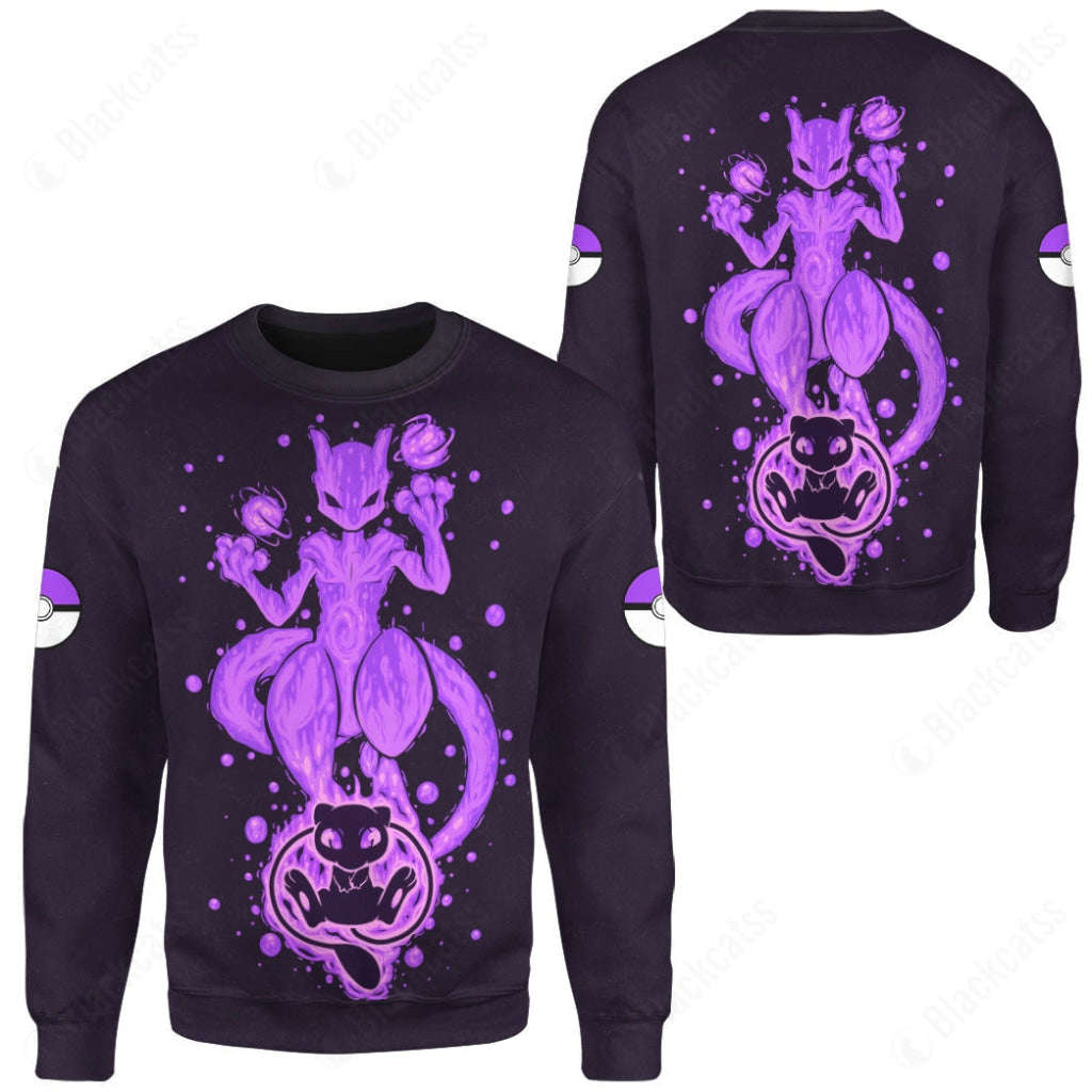 Evolve Mewtwo Custom Sweatshirt - High-Quality Apparel
